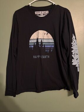 Happy Earth Organic Cotton Nature Long Sleeve Tee Medium